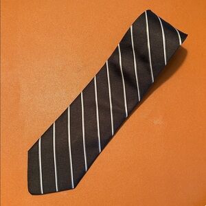 Brooks Brothers Black and White Striped Tie